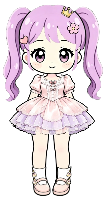 Pastel Dress character look — cute doll dress-up outfit demo